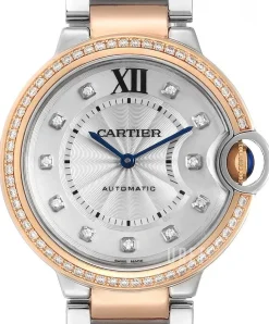 Ballon Blue Silverfärgad/18 karat roséguld Ø36 mm