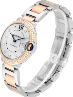 Ballon Blue Silverfärgad/18 karat roséguld Ø36 mm