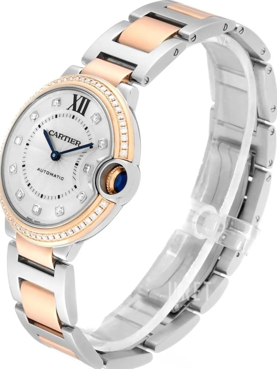 Ballon Blue Silverfärgad/18 karat roséguld Ø36 mm