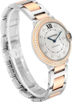 Ballon Blue Silverfärgad/18 karat roséguld Ø36 mm