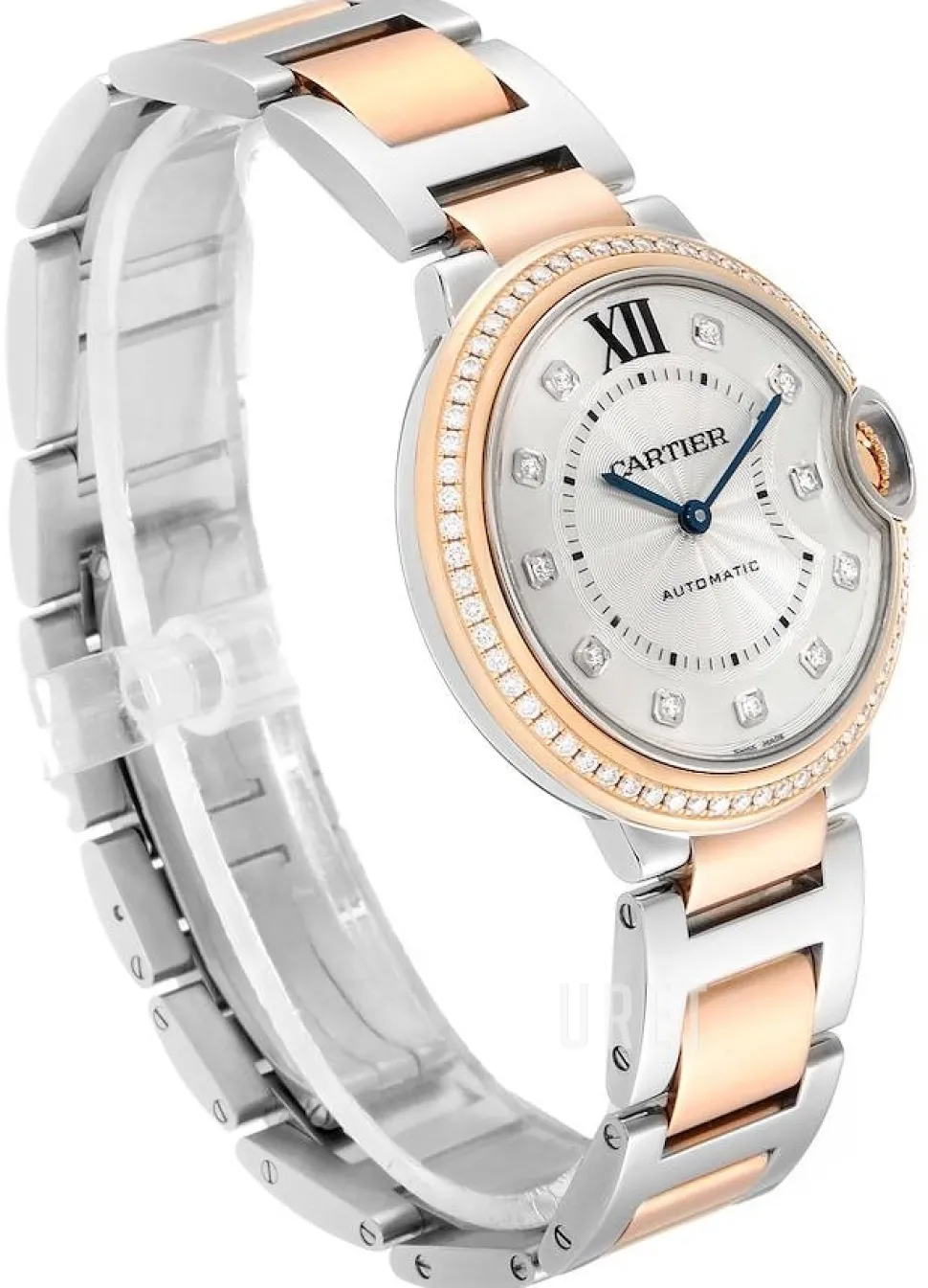 Ballon Blue Silverfärgad/18 karat roséguld Ø36 mm