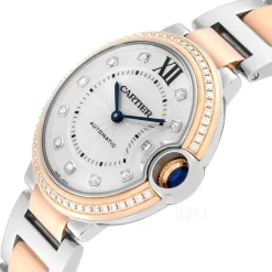 Ballon Blue Silverfärgad/18 karat roséguld Ø36 mm