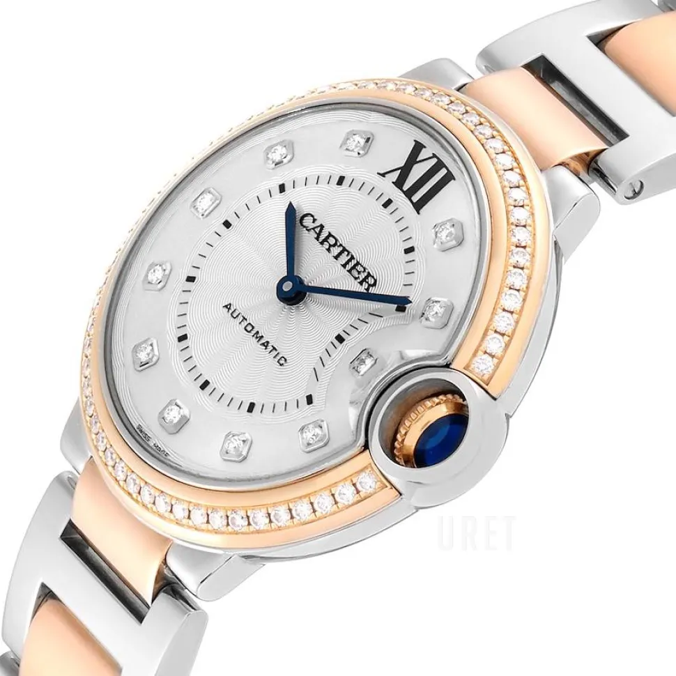 Ballon Blue Silverfärgad/18 karat roséguld Ø36 mm