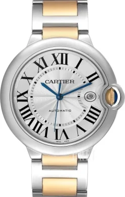 Ballon Blue Silverfärgad/18 karat gult guld Ø42 mm