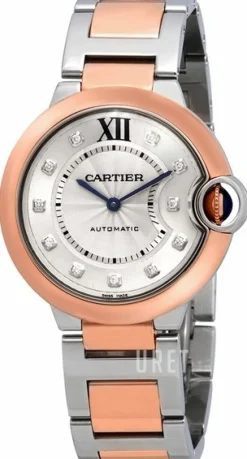 Ballon Blue Silverfärgad/18 karat roséguld Ø36 mm