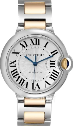 Ballon Blue Silverfärgad/18 karat gult guld Ø36 mm