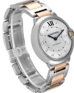 Ballon Blue Silverfärgad/18 karat roséguld Ø36.6 mm