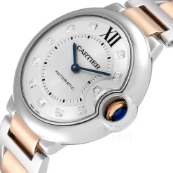 Ballon Blue Silverfärgad/18 karat roséguld Ø36.6 mm