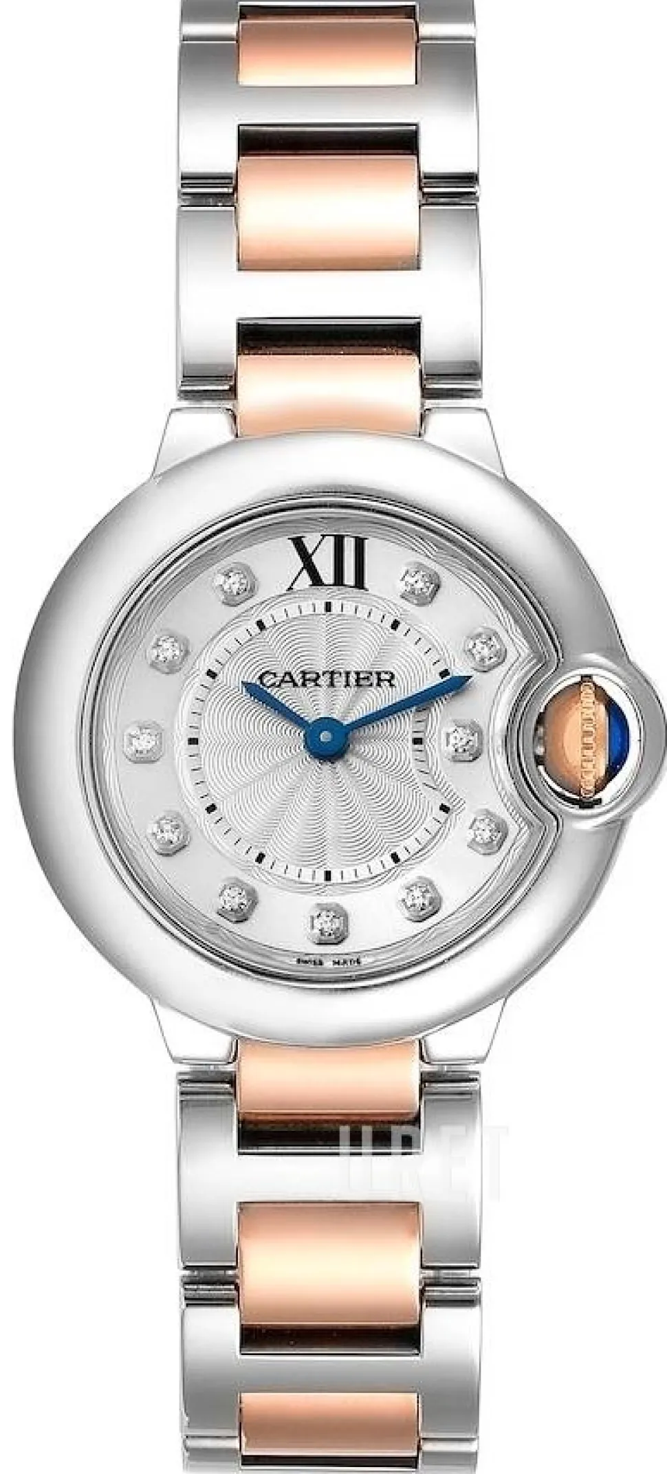 Ballon Blue Silverfärgad/18 karat roséguld Ø28.6 mm