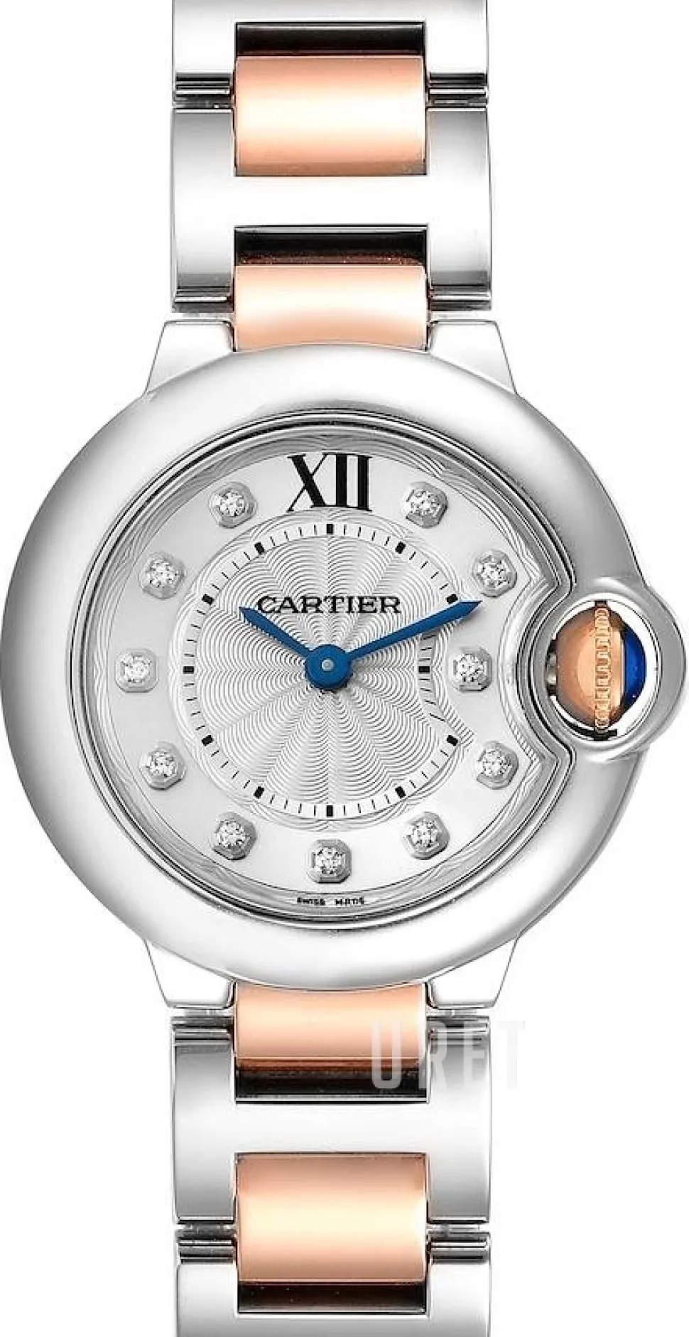 Ballon Blue Silverfärgad/18 karat roséguld Ø28.6 mm