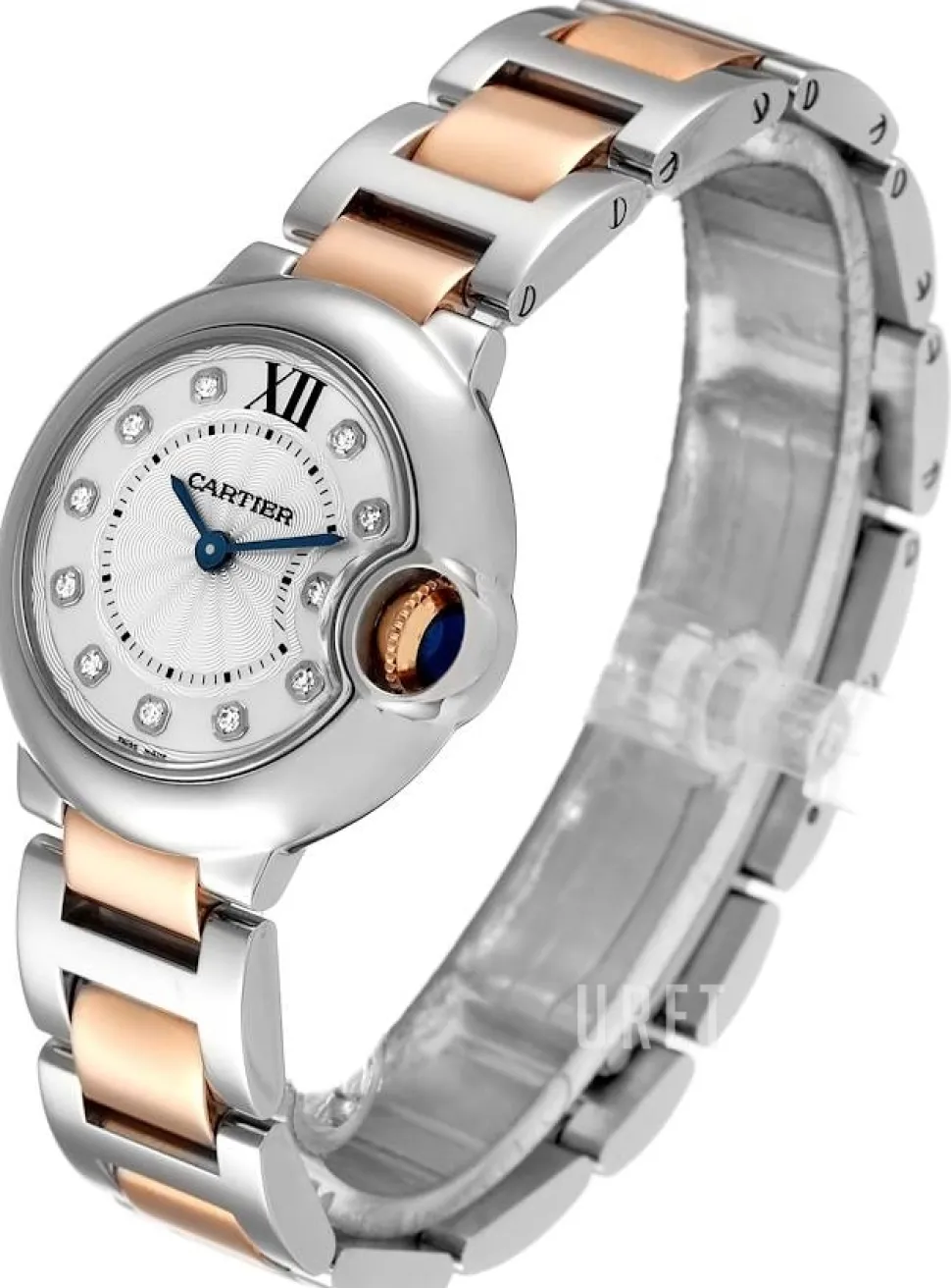 Ballon Blue Silverfärgad/18 karat roséguld Ø28.6 mm