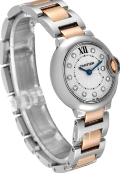 Ballon Blue Silverfärgad/18 karat roséguld Ø28.6 mm