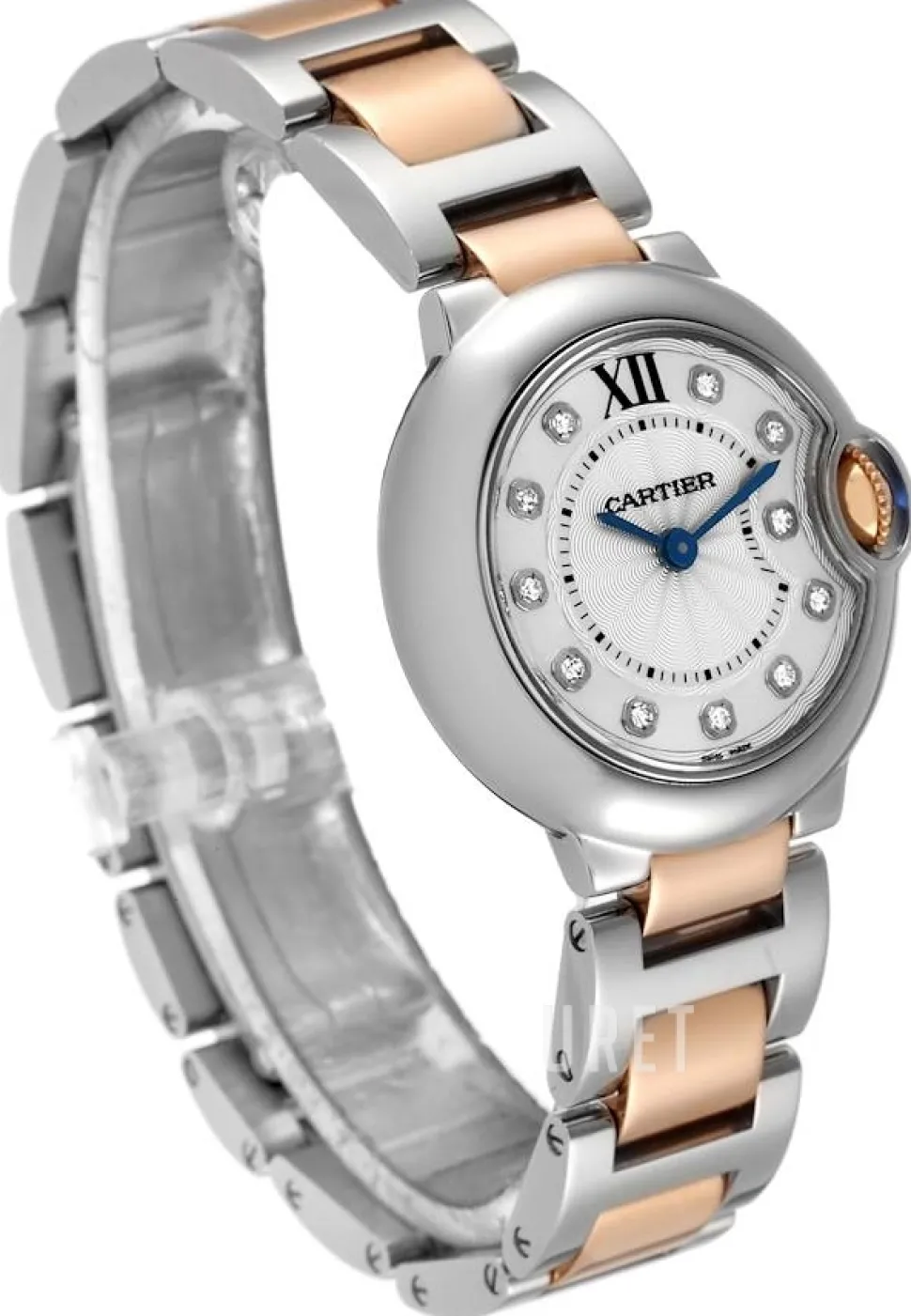 Ballon Blue Silverfärgad/18 karat roséguld Ø28.6 mm