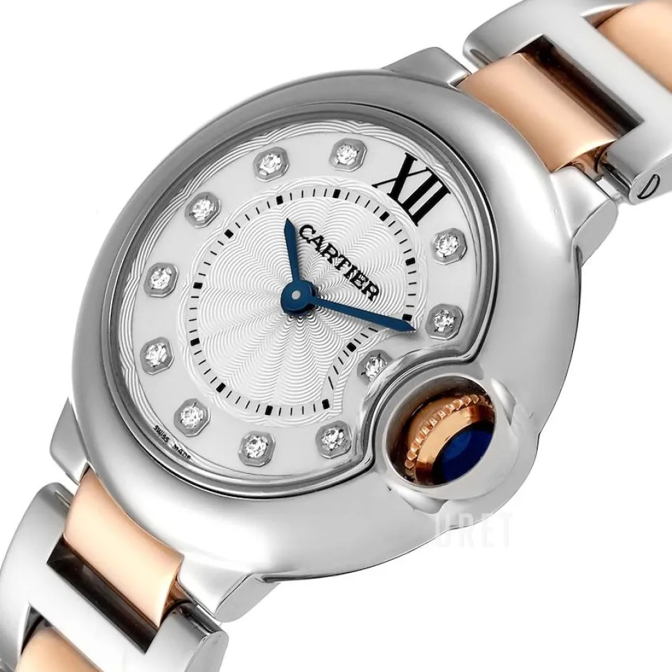 Ballon Blue Silverfärgad/18 karat roséguld Ø28.6 mm