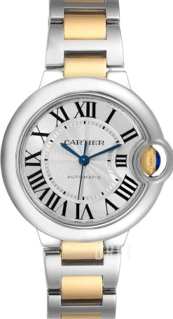 Ballon Blue Silverfärgad/18 karat gult guld Ø33 mm