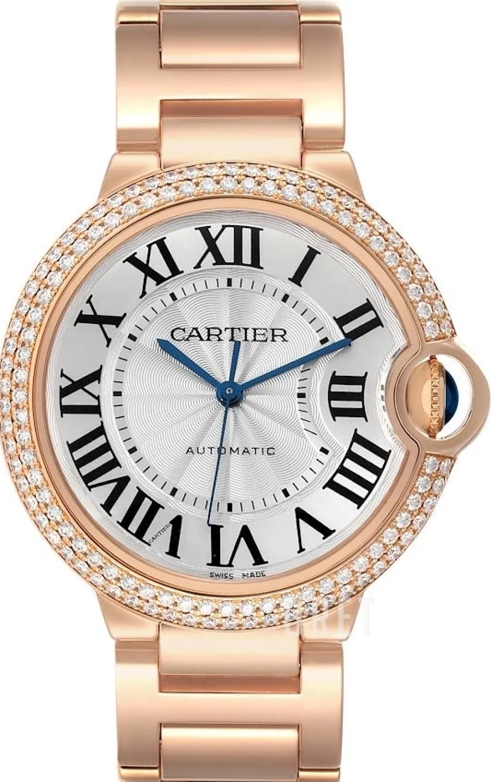 Ballon Blue Silverfärgad/18 karat roséguld Ø37 mm