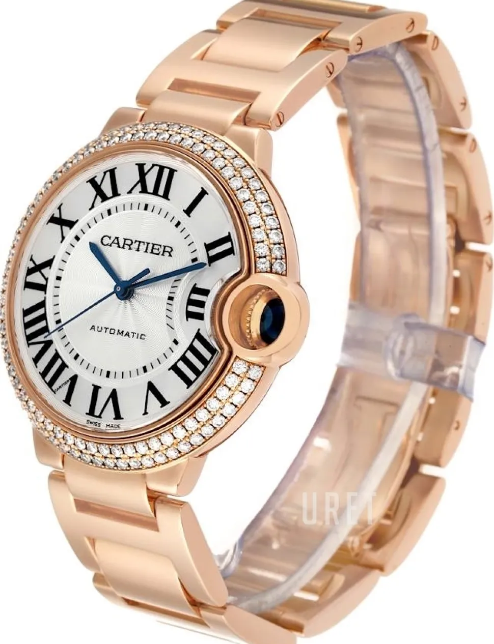 Ballon Blue Silverfärgad/18 karat roséguld Ø37 mm