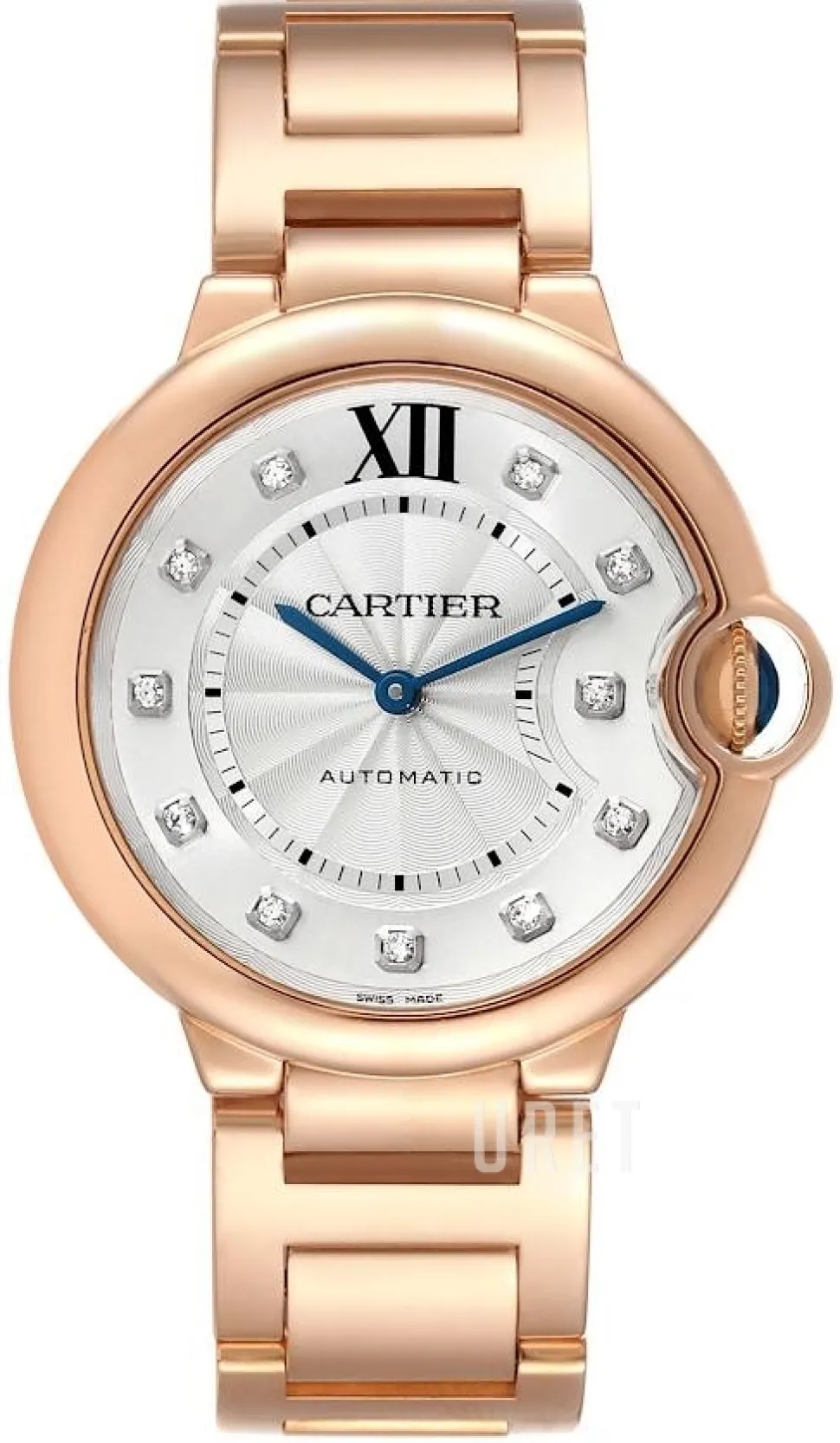 Ballon Blue Silverfärgad/18 karat roséguld Ø36.2 mm