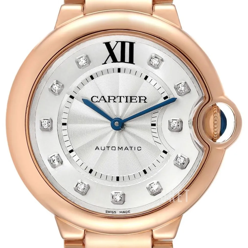 Ballon Blue Silverfärgad/18 karat roséguld Ø36.2 mm