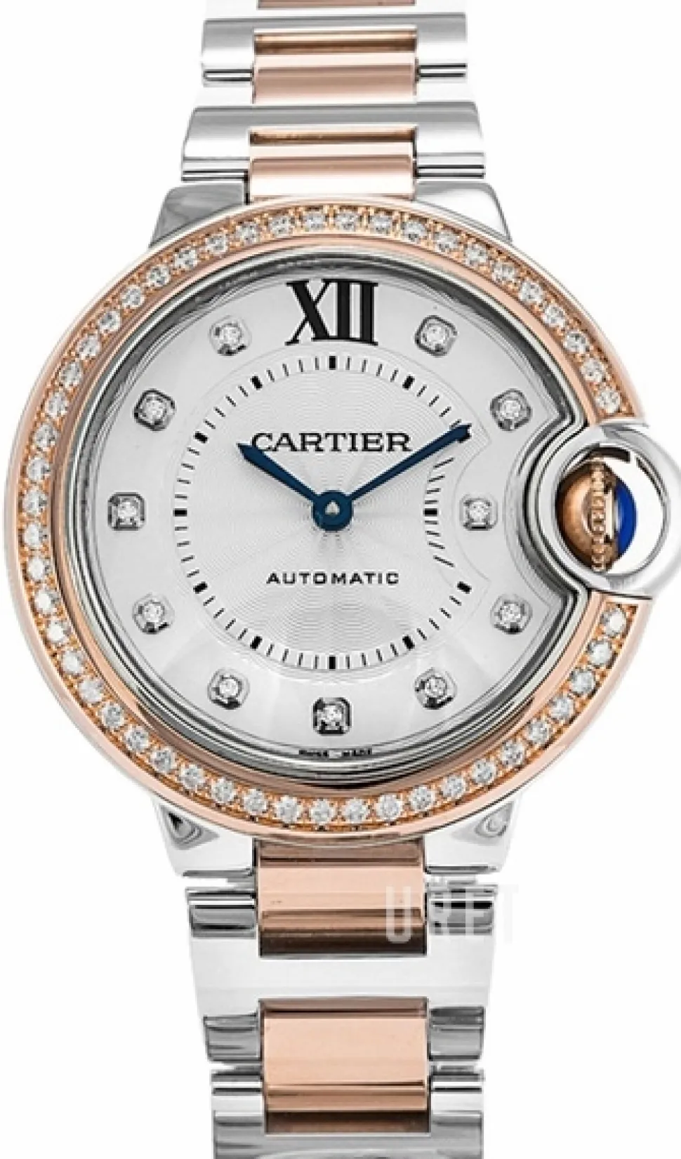 Ballon Blue Silverfärgad/18 karat roséguld Ø33 mm