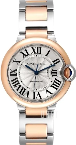 Ballon Blue Silverfärgad/18 karat roséguld Ø36 mm