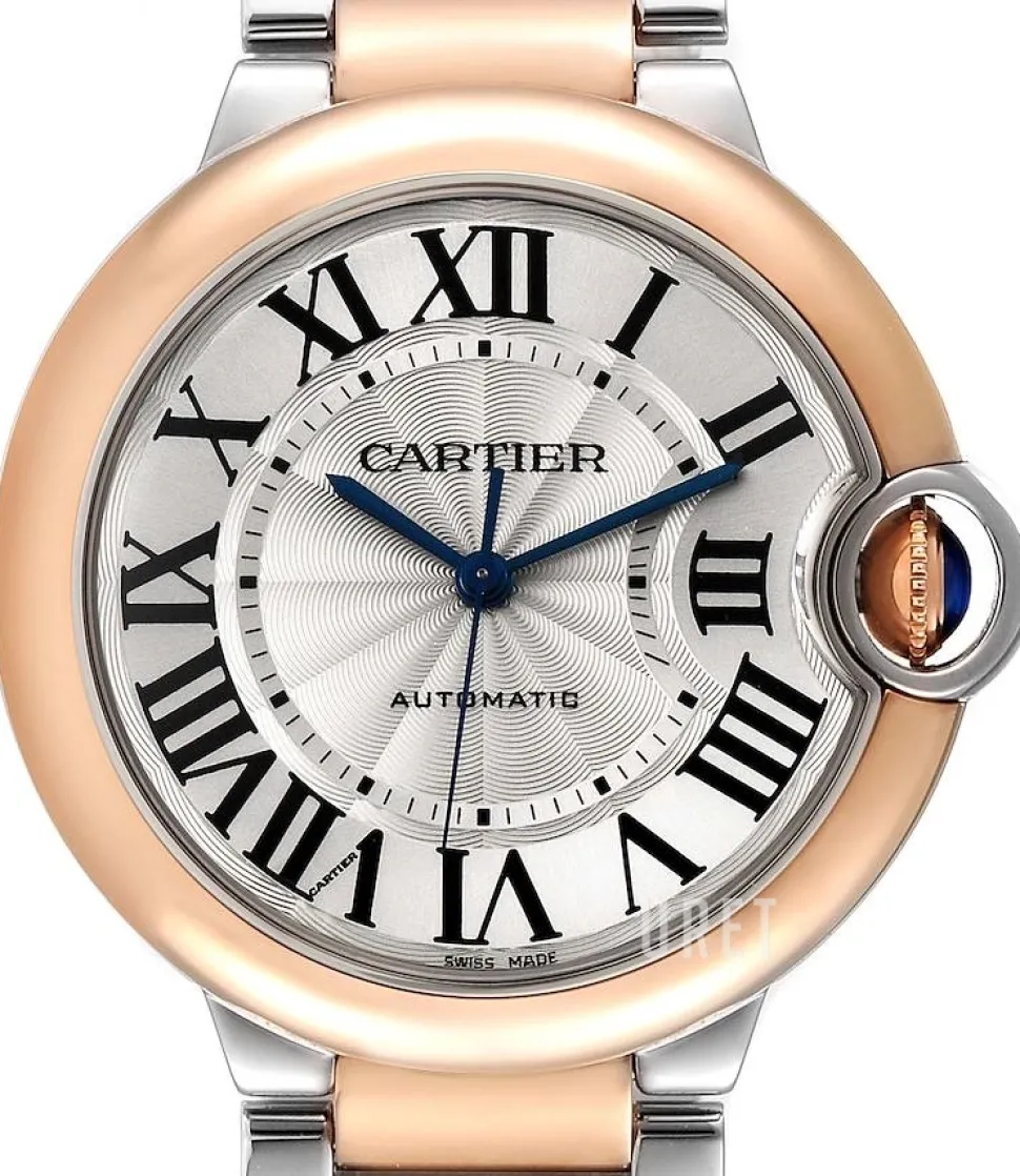 Ballon Blue Silverfärgad/18 karat roséguld Ø36 mm