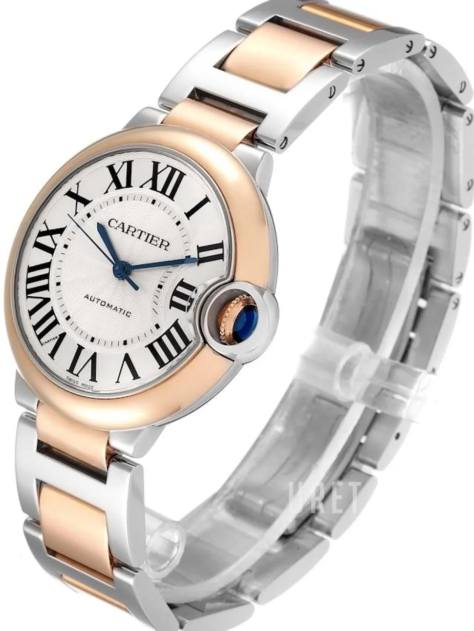 Ballon Blue Silverfärgad/18 karat roséguld Ø36 mm