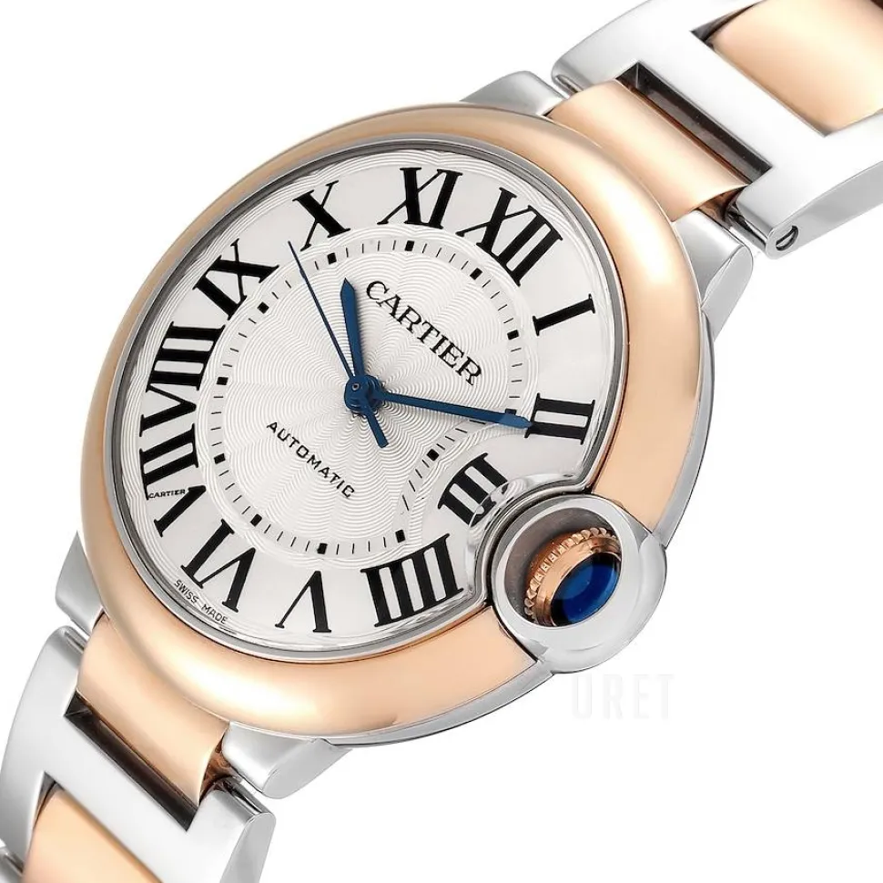 Ballon Blue Silverfärgad/18 karat roséguld Ø36 mm