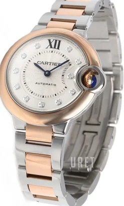 Ballon Blue Silverfärgad/18 karat roséguld Ø33 mm