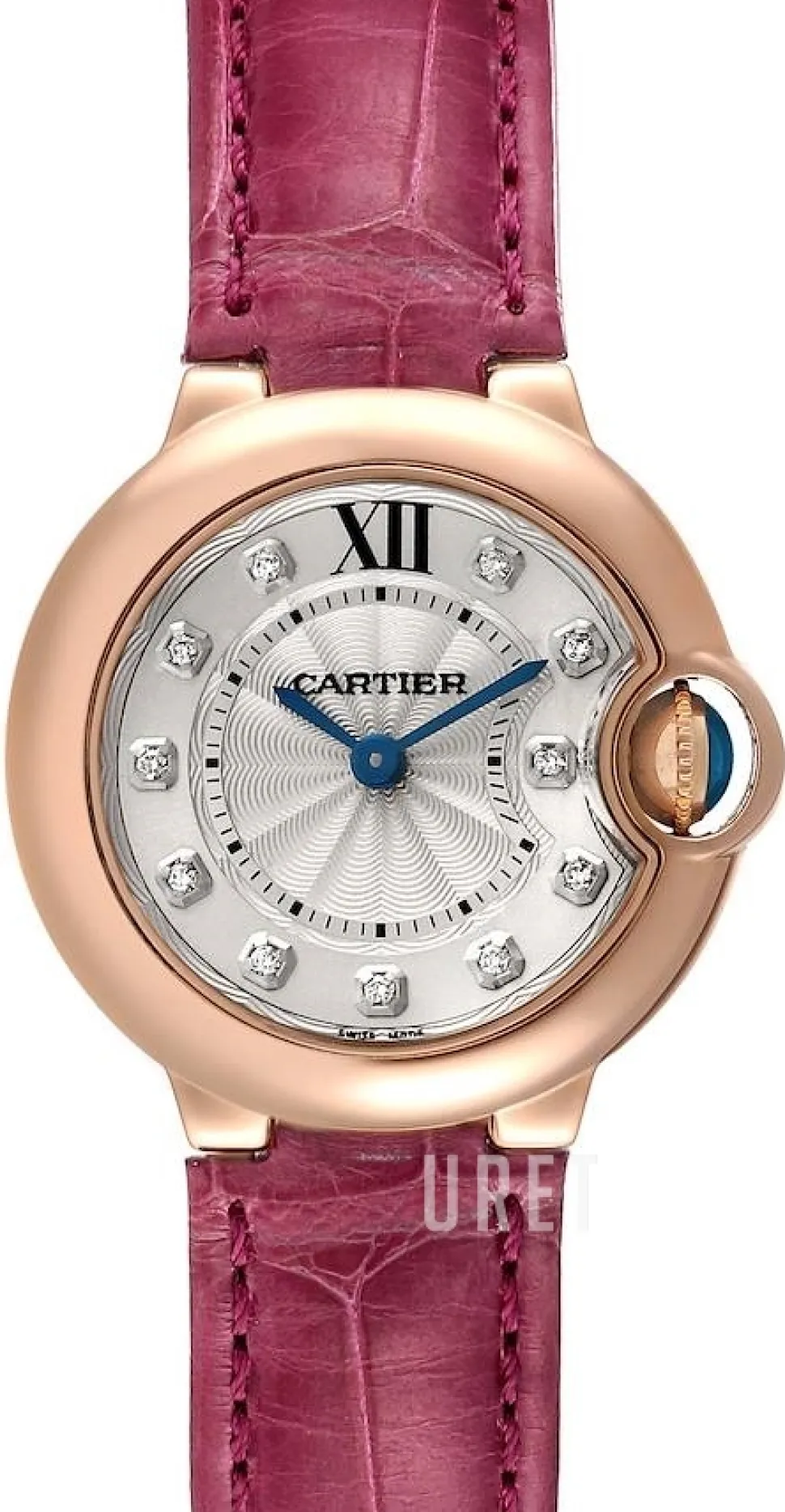 Ballon Blue Silverfärgad/Läder Ø28 mm