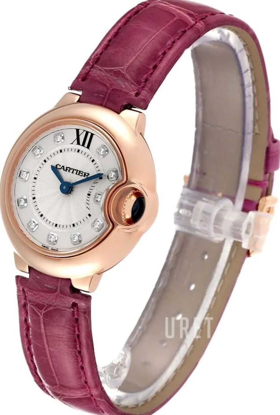 Ballon Blue Silverfärgad/Läder Ø28 mm