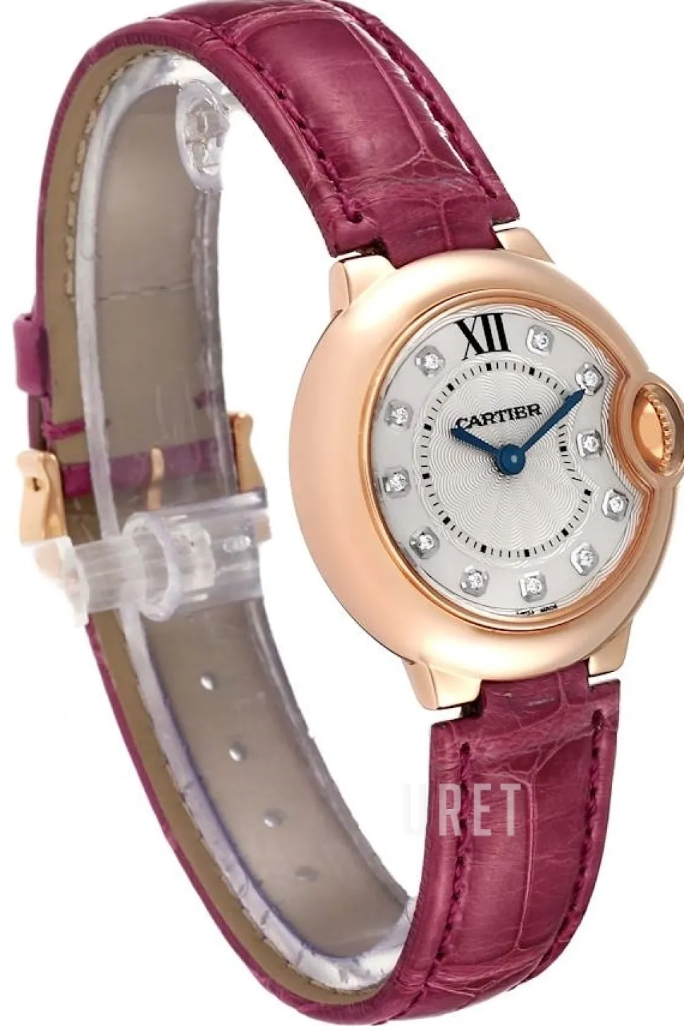 Ballon Blue Silverfärgad/Läder Ø28 mm