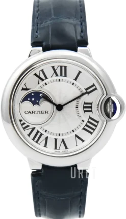 Ballon Blue Silverfärgad/Läder Ø37 mm