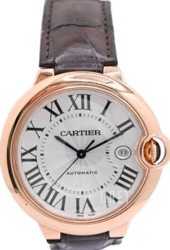 Ballon Blue Silverfärgad/Läder Ø42 mm