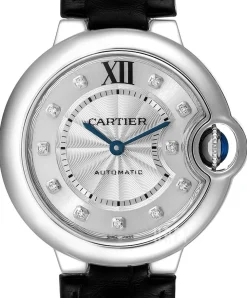 Ballon Blue Silverfärgad/Läder Ø33 mm