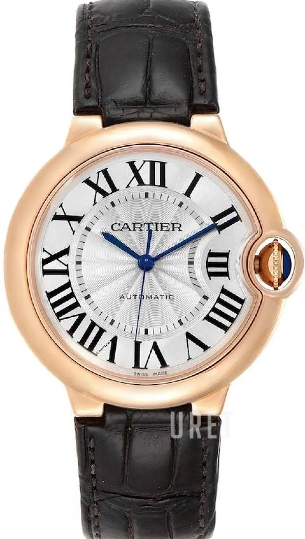 Ballon Blue Silverfärgad/Läder Ø36.6 mm