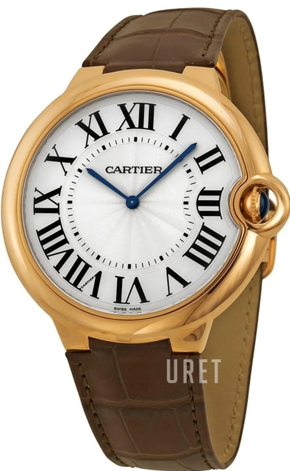 Ballon Blue Silverfärgad/Läder Ø46 mm