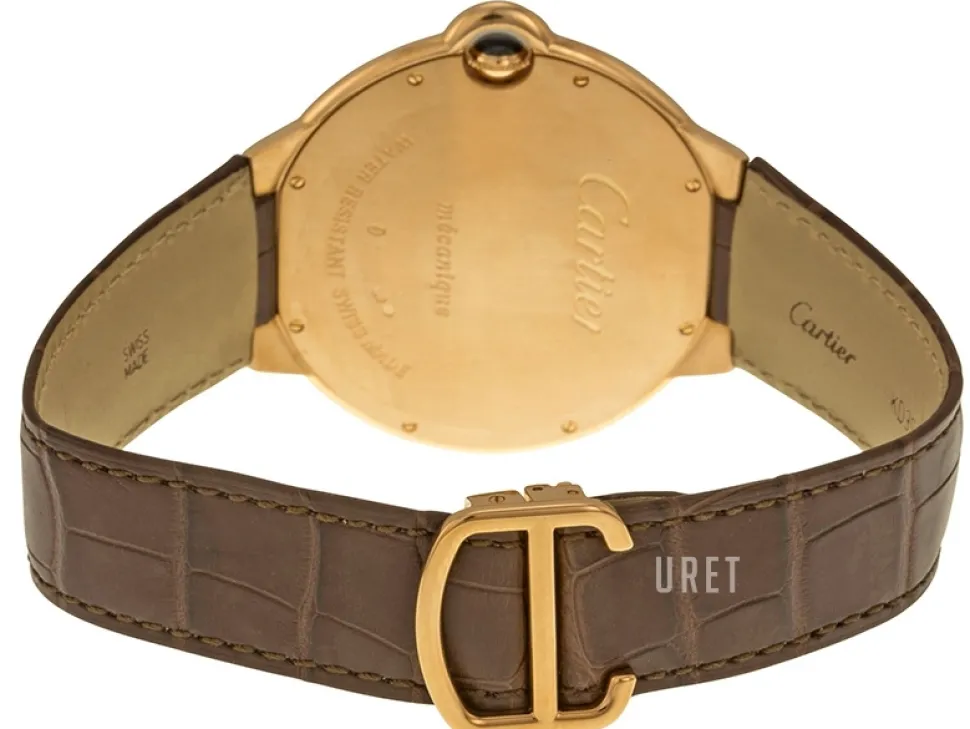 Ballon Blue Silverfärgad/Läder Ø46 mm