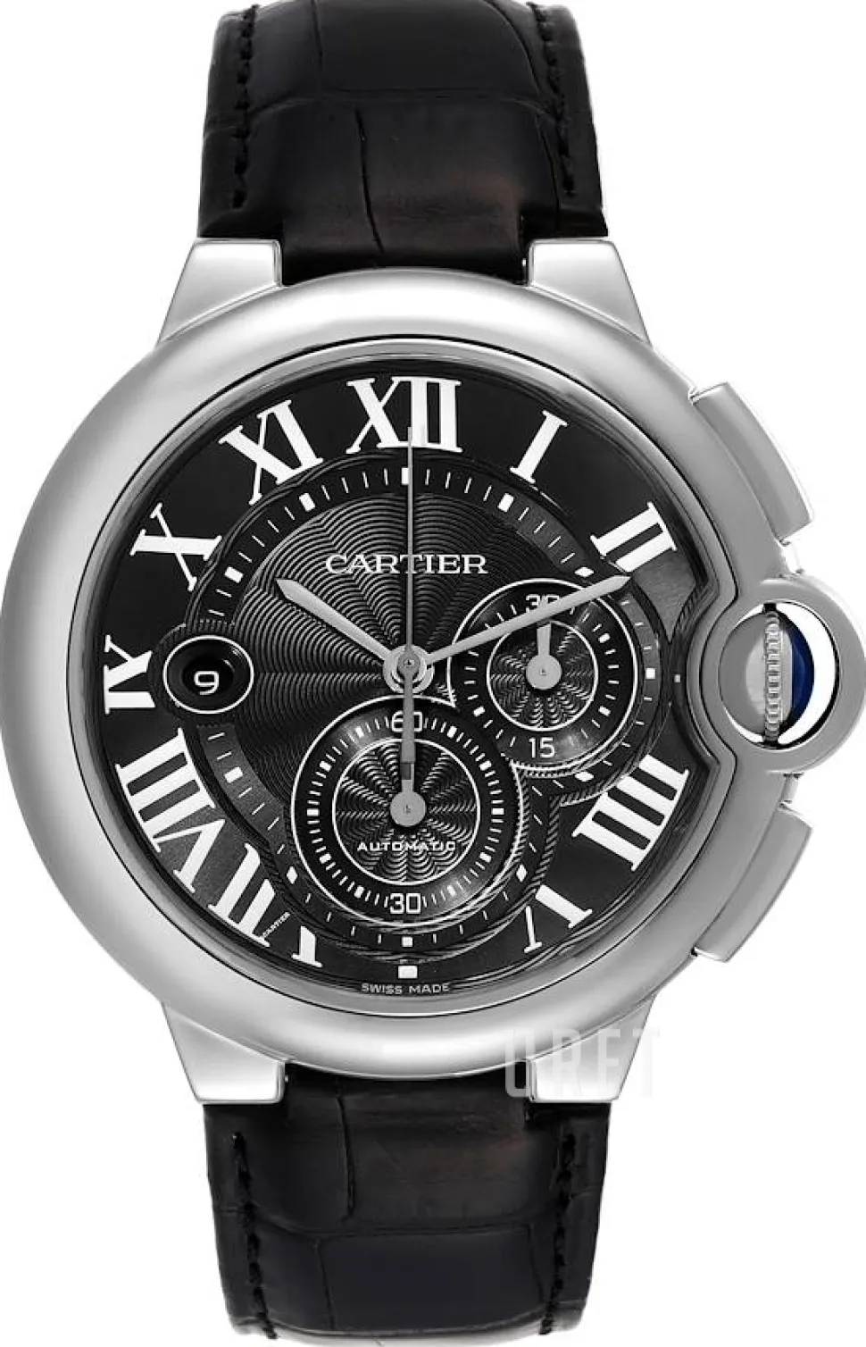 Ballon Blue Svart/Läder Ø47 mm