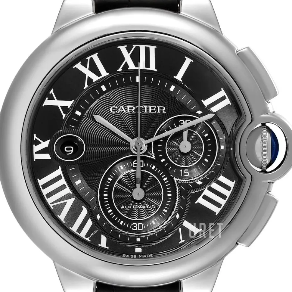 Ballon Blue Svart/Läder Ø47 mm