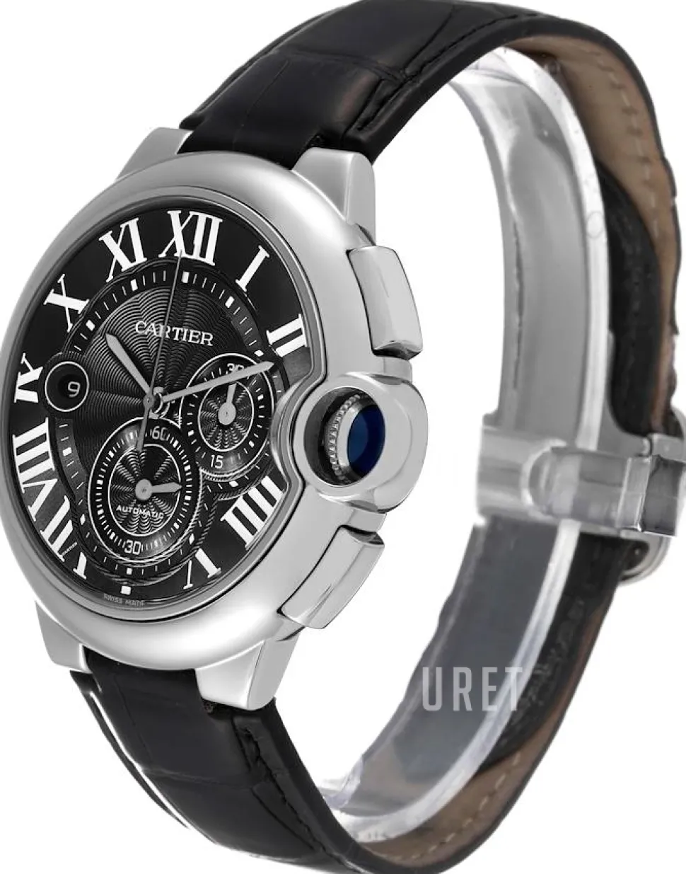 Ballon Blue Svart/Läder Ø47 mm