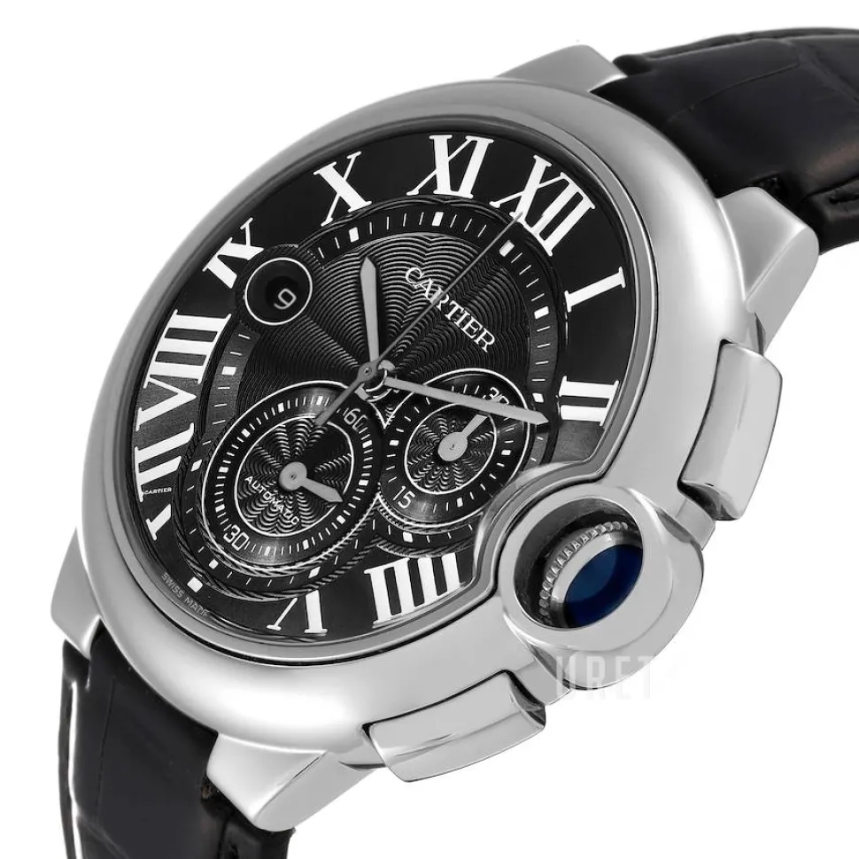 Ballon Blue Svart/Läder Ø47 mm