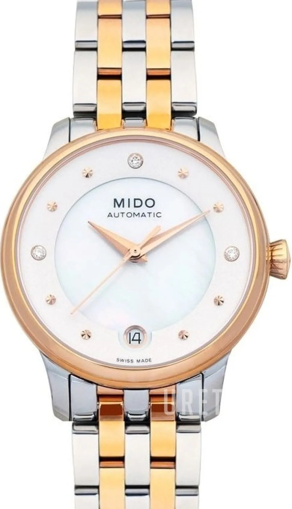 Baroncelli Silverfärgad/Roséguldstonat stål Ø33 mm