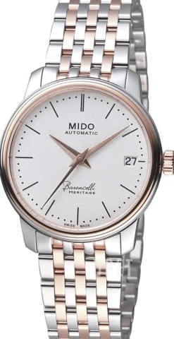 Baroncelli Vit/Roséguldstonat stål Ø33 mm