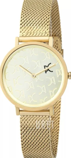 Belleville Monogram Champagnefärgad/Gulguldtonat stål Ø31 mm