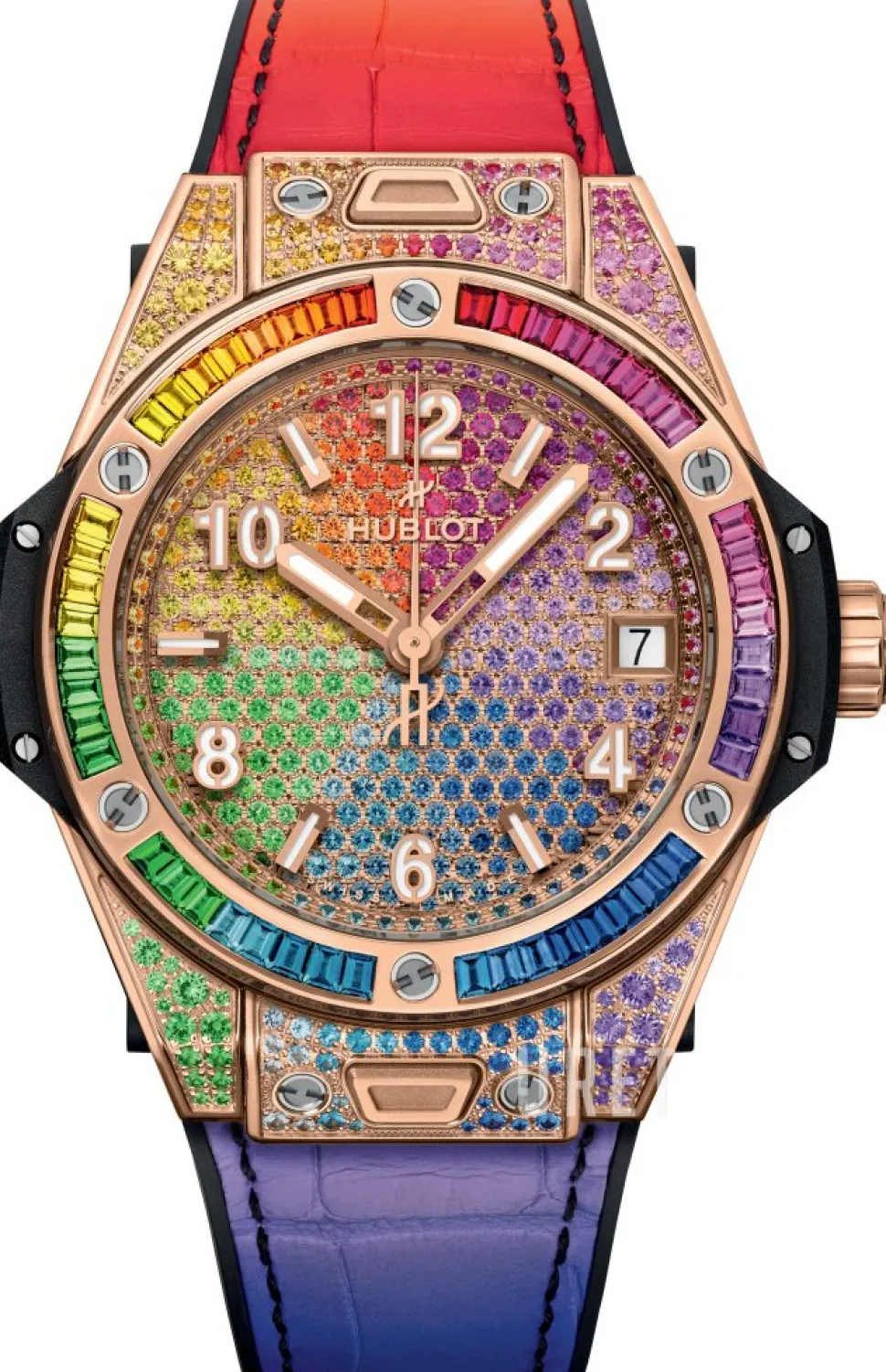 Big Bang 39mm Roséguldstonad/Gummi Ø39 mm