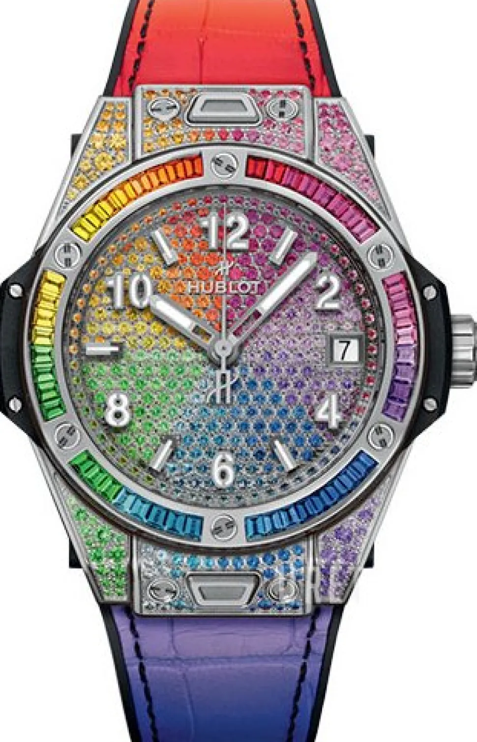 Big Bang 39mm Silverfärgad/Gummi Ø39 mm