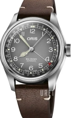 Big Crown Grå/Läder Ø38 mm