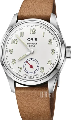 Big Crown Vit/Läder Ø40 mm