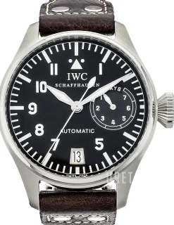 Big Pilot Svart/Läder Ø46 mm